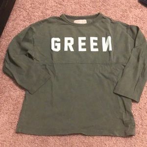 Army green T-shirt
